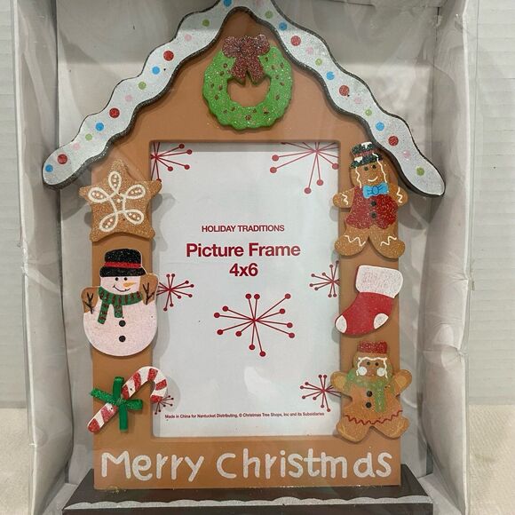 Holiday Traditions Picture Frame 4x6 Merry Christmas. Never Used. - Picture 4 of 4